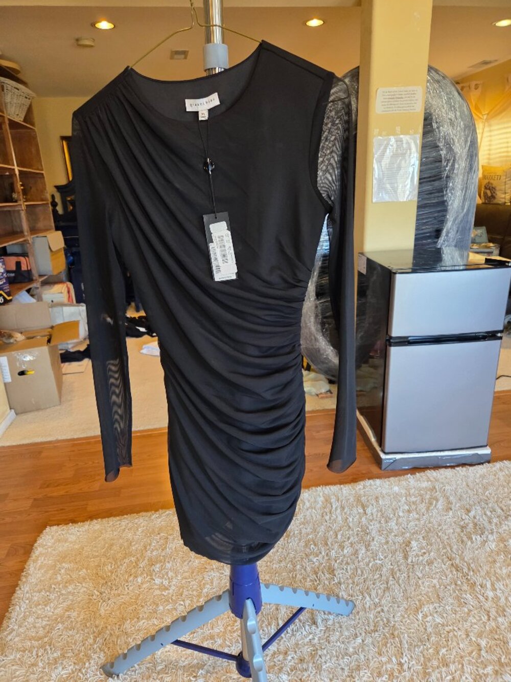 Gianni Bini Jenny Mesh Ruched Mini Dress - Size XS - NEW with Tags